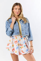 Run Around Town Medium Wash Deconstructed Denim Jacket FINAL SALE