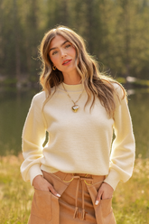 Lisa Ivory Crewneck Sweater