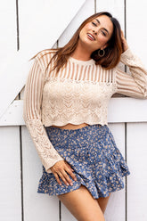 Jenn Natural Open Knit Sweater SALE