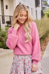 Lisa Pink Crewneck Sweater FINAL SALE