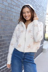 June Star Print Zip Up Sweater SALE