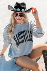 Nashville Light Grey Graphic Sweatshirt