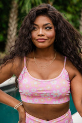 See You Poolside In Playful Petals Bikini Top FINAL SALE