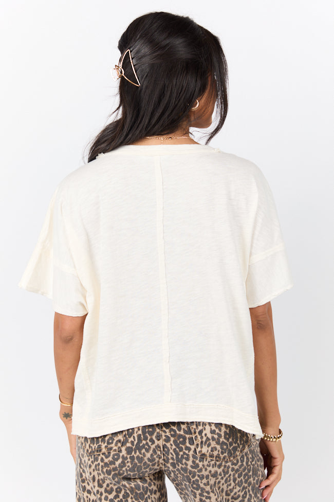 Rooted Essential Cream V-Neck Tee FINAL SALE