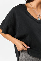 Rooted Essential Black V-Neck Tee