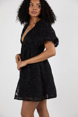 Midnight Muse Black Lace Babydoll Dress FINAL SALE
