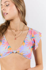 Off The Grid Multi Palm Print Bikini Top FINAL SALE