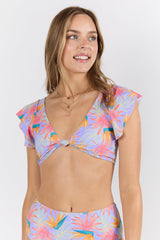 Off The Grid Multi Palm Print Bikini Top FINAL SALE