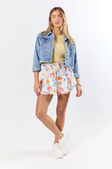 Run Around Town Medium Wash Deconstructed Denim Jacket FINAL SALE