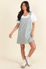 Shelley Striped Overall Dress