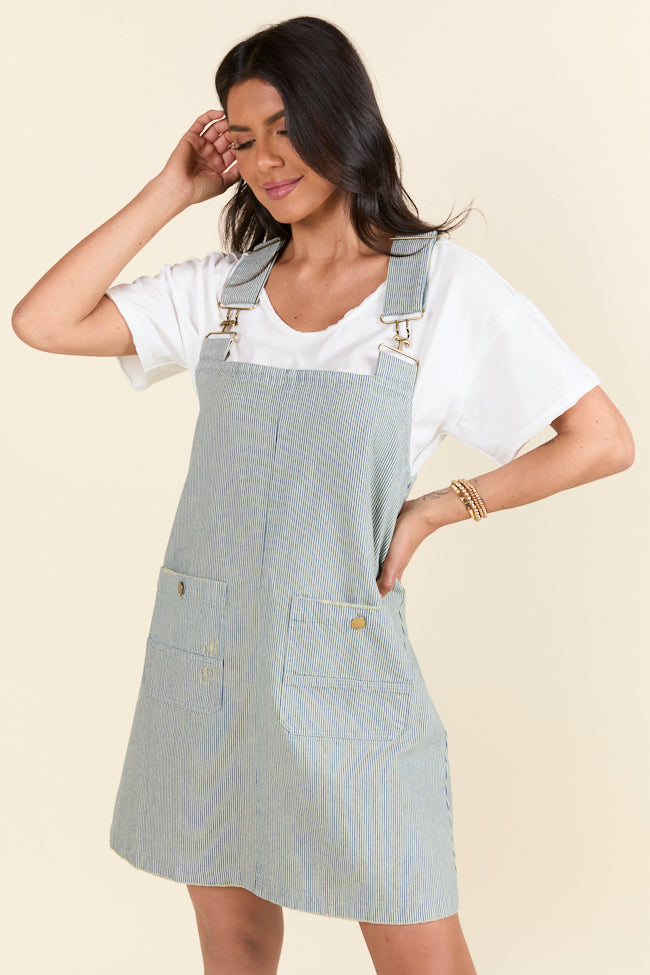 Shelley Striped Overall Dress