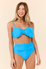 Knot So Salty Blue Bow Bikini Top FINAL SALE
