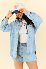 Born To Shine Star Denim Shirt FINAL SALE
