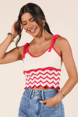 Ada Chevron Striped Knit Tank FINAL SALE