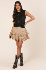 Natalie Sleeveless Black Knot Front Sweater Tank FINAL SALE