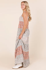 Essie Tiered Multi Floral Maxi Dress FINAL SALE
