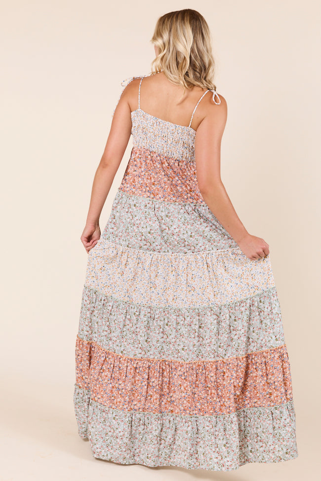 Essie Tiered Multi Floral Maxi Dress FINAL SALE