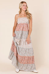 Essie Tiered Multi Floral Maxi Dress FINAL SALE