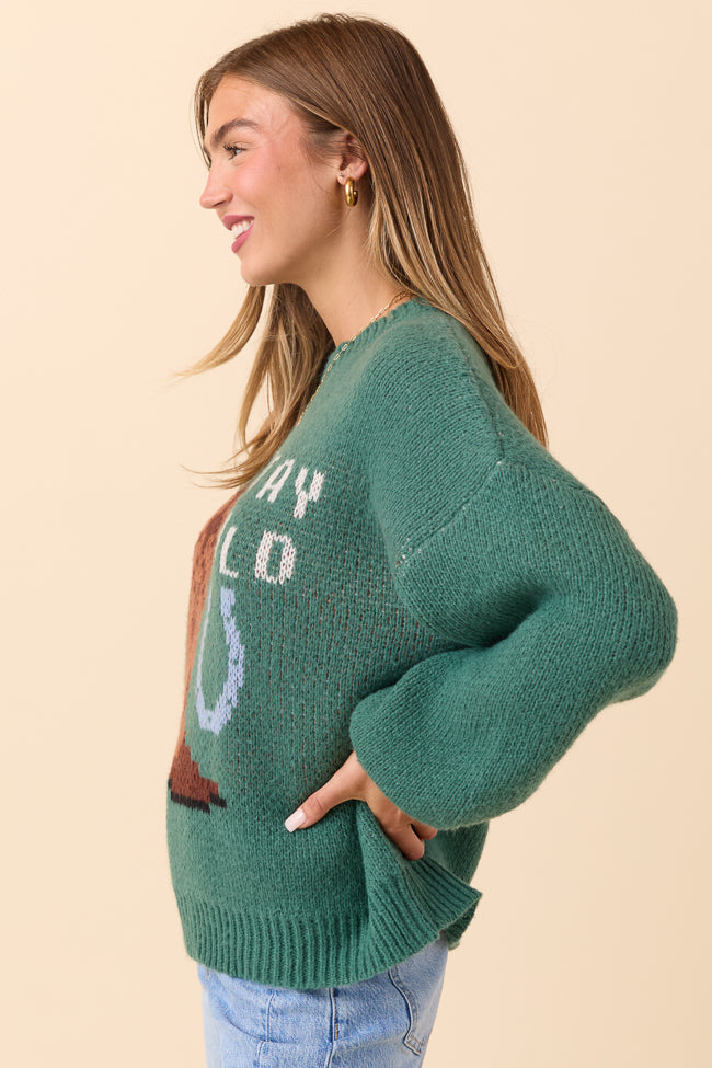 Gail Forest Green Stay Wild Pullover FINAL SALE