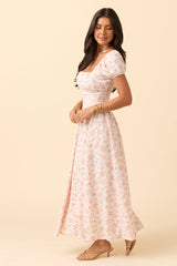 Gabriella Yellow Floral Drop Waist Maxi Dress FINAL SALE