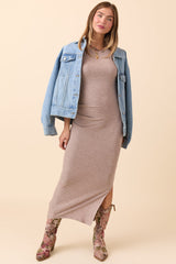 Tara Brown Knit Maxi Dress