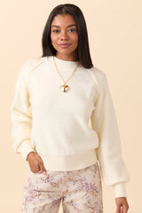 Lisa Ivory Crewneck Sweater