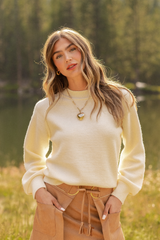 Lisa Ivory Crewneck Sweater