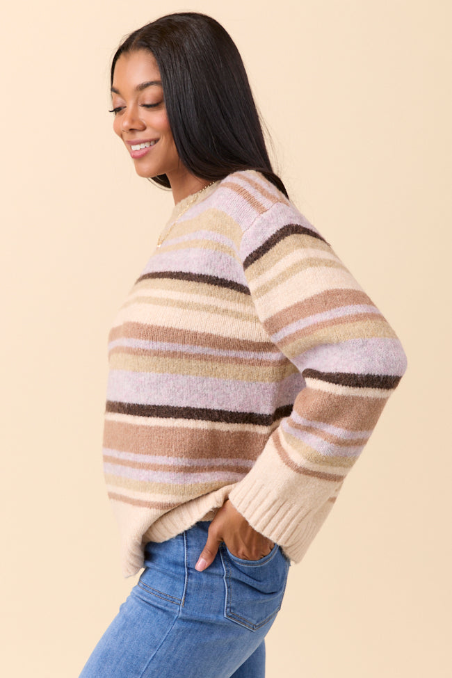 Jeanette Tan Striped Crewneck Sweater