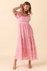Margaret Pink Floral Maxi Dress FINAL SALE