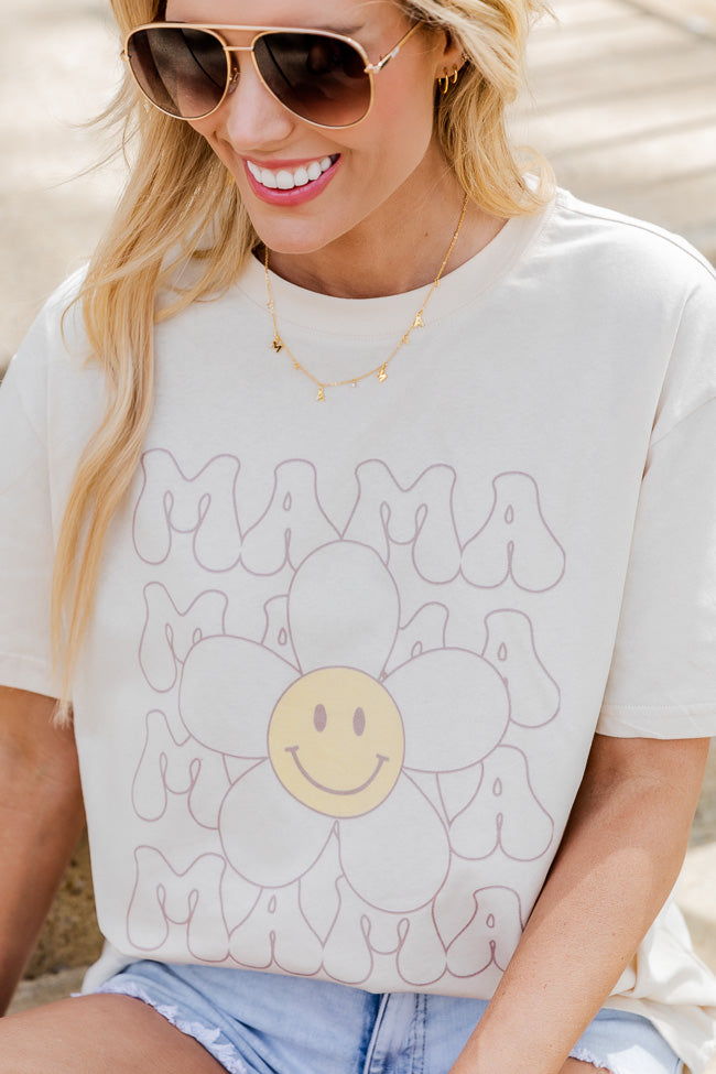 Retro Mama Daisy Ivory Graphic Tee