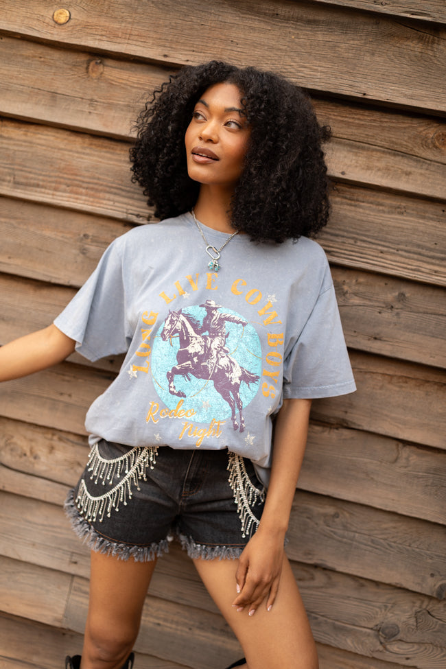 Zutter Long Live Cowboys Grey Graphic Tee FINAL SALE