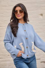 Golden Stirrups Horseshoe Cardigan