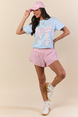 Floral Bow Chambray Graphic Tee