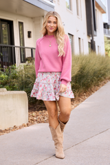 Lisa Pink Crewneck Sweater FINAL SALE