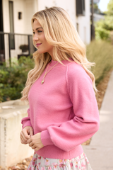 Lisa Pink Crewneck Sweater FINAL SALE