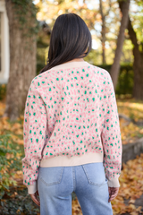 Sammy Pink and Green Leopard Cardigan SALE