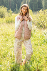 Mountainside Moment Mauve Quilted Puffer Vest SALE