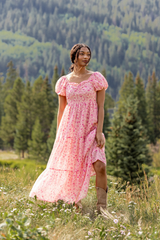 Margaret Pink Floral Maxi Dress FINAL SALE